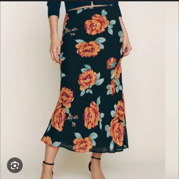 Reformation Layla A-line Floral Skirt - Picture 1 of 3